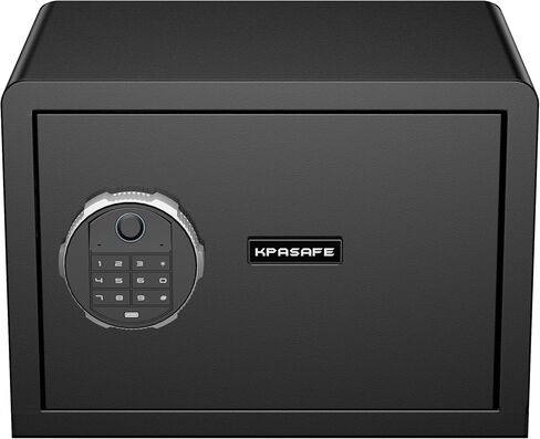 خزنة ذكية بيومترية، 0.8 قدم مكعب آمنة لبصمة الإصبع مع حقيبة مقاومة للحريق، صندوق صغير Caja Fuerte مع لوحة مفاتيح رقمية، 9.8 × 13.8 × 9.8 بوصة (خارجي)، أسود in Kuwait