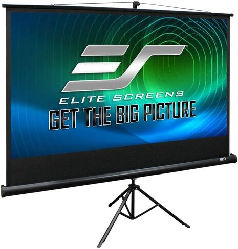 اليت سكرينز سلسلة ترايبود 60 انش 16:9، شاشة جهاز عرض داخلي وخارجي، 8K / 4K UHD 3D جاهزة، ضمان لمدة عامين، T60UWH اسود in Kuwait