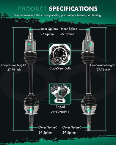 SCITOO Front Left Right CV Axle Half Shaft Fit For INFINITI QX56 5.6L,For INFINITI QX80 5.6L 2011-2018 391001LA0C in Saudi Arabia