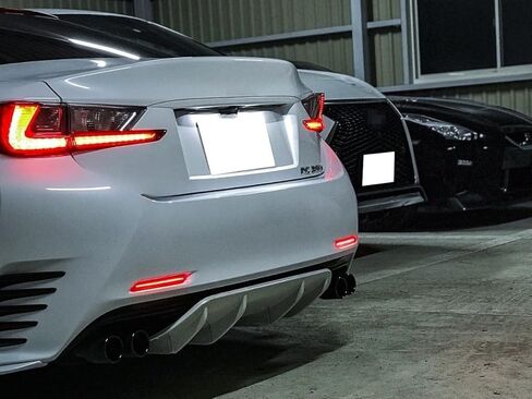 iJDMTOY Dark Smoked Lens 30-SMD Full LED Rear Bumper Reflector Light Trim Compatible With Lexus IS-F RC250 RC350 RC-F GX470 RX300 NX200t NX300 NX-F, Function as Tail or Rear Fog Lights in Saudi Arabia