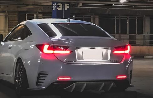 iJDMTOY Dark Smoked Lens 30-SMD Full LED Rear Bumper Reflector Light Trim Compatible With Lexus IS-F RC250 RC350 RC-F GX470 RX300 NX200t NX300 NX-F, Function as Tail or Rear Fog Lights in Saudi Arabia