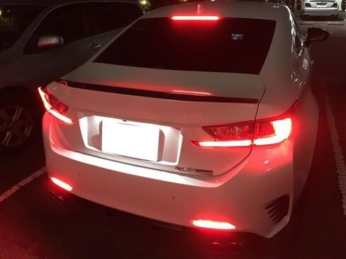 iJDMTOY Dark Smoked Lens 30-SMD Full LED Rear Bumper Reflector Light Trim Compatible With Lexus IS-F RC250 RC350 RC-F GX470 RX300 NX200t NX300 NX-F, Function as Tail or Rear Fog Lights in Saudi Arabia