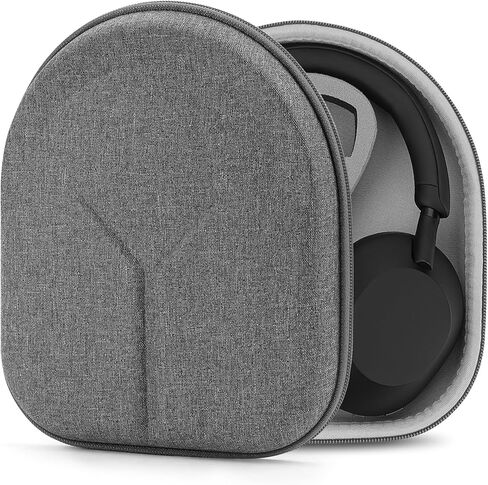 Geekria Shield Headphones Case Compatible with Sony WH-CH720N, WH-CH520, WH-CH710N, WH-1000XM5, WH-1000XM4, WH-1000XM3 Case, Replacement Hard Shell Travel Carrying Bag with Cable Storage (Grey) in Kuwait