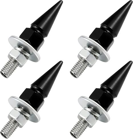 4 قطع من براغي لوحة الترخيص للسيارة، مسامير تثبيت لوحة ترخيص من سبائك الألومنيوم مضادة للسرقة، مجموعة براغي إطار علامة تلقائية لتزيين رائع لشاحنة الدراجات النارية وسيارات الدفع الرباعي (فضي) in Kuwait