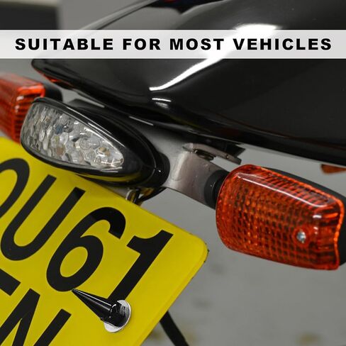 4 قطع من براغي لوحة الترخيص للسيارة، مسامير تثبيت لوحة ترخيص من سبائك الألومنيوم مضادة للسرقة، مجموعة براغي إطار علامة تلقائية لتزيين رائع لشاحنة الدراجات النارية وسيارات الدفع الرباعي (فضي) in Kuwait