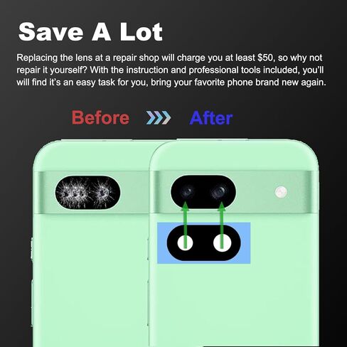 3 Pack for Pixel 7 Pro Back Rear Camera Lens Glass Replacement, Back Camera Lens with Premium Lens Protector Compatible with Pixel 7 Pro, Included Instruction Manual, Toolkit in Saudi Arabia