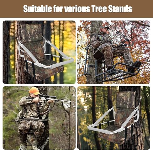 Tree Stand Seat,Adjustable Tree Stand Seat Cushion for Hunting,Extra Thick Comfortable Layer Double Sponge Universal Treestand Cushion Fits Climber Deer Tree Stands in Saudi Arabia
