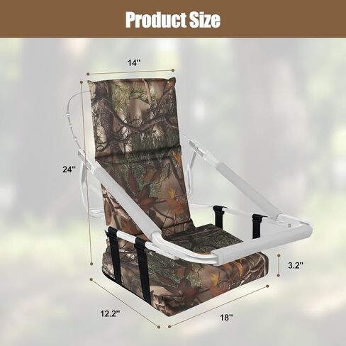 Tree Stand Seat,Adjustable Tree Stand Seat Cushion for Hunting,Extra Thick Comfortable Layer Double Sponge Universal Treestand Cushion Fits Climber Deer Tree Stands in Saudi Arabia