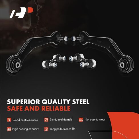 A-Premium Set of 10, Rear Upper Forward & Rearward Control Arm, Sway Bar Link, Control Arm Integral Link & Bushing, Compatible with BMW E38 Series - 1995-2001 - 740i 740iL 750iL, RWD & Sedan Only in Saudi Arabia