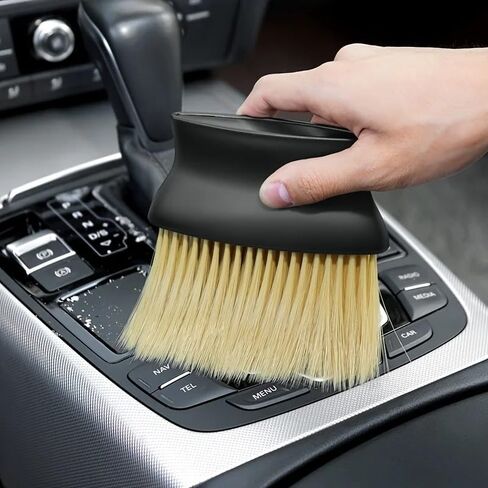Car Duster Brush, Soft Microfiber Cleaning Brush for Car Interior Detailing, Dashboard, Air Vents, Keyboard & Home Use - Flexible & Lint-Free in Saudi Arabia