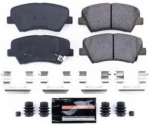 Power Stop Z23-1543 Front Z23 Sport وسادات فرامل سيراميك مملوءة بألياف الكربون مع أجهزة لإلنترا، إلنترا كوبيه، إلنترا جي تي، فيلوستر، فورت، فورت كوب، فورت 5 [نموذج محدد] in Saudi Arabia