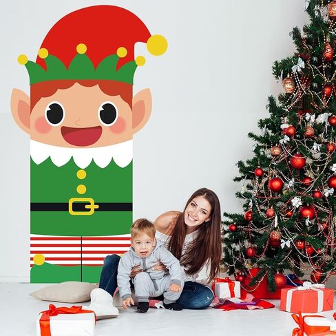 عيد الميلاد قزم غطاء الباب عيد الميلاد حفلة باب راية قزم تحت عنوان صور الدعائم خلفية زينة عيد الميلاد حفلة الشرفة الأمامية علامة لقضاء عطلة منزل ساحة المنزل في الهواء الطلق ديكورات داخلية in Kuwait