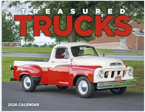 تقويم حائط معلق 2026 من Treasured Trucks - 19 بوصة × 11 بوصة (مفتوح) 2026 مخطط ومنظم المواعيد الشهرية. شاحنات كبيرة جميلة من السنوات الماضية. in Saudi Arabia