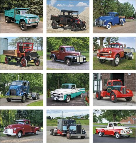 تقويم حائط معلق 2026 من Treasured Trucks - 19 بوصة × 11 بوصة (مفتوح) 2026 مخطط ومنظم المواعيد الشهرية. شاحنات كبيرة جميلة من السنوات الماضية. in Saudi Arabia
