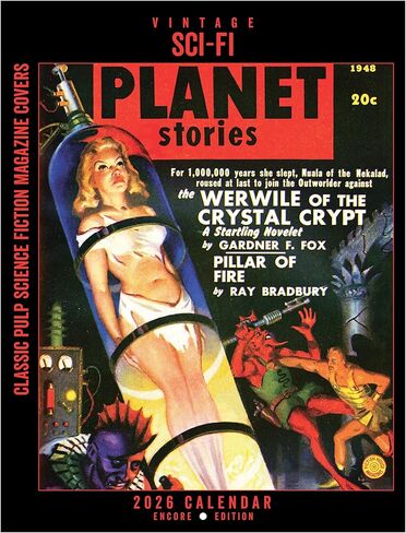 Asgard Press 2026 تقويم جداري عتيق للخيال العلمي - إصدار Encore، 16 شهرًا، مجموعة من مطبوعات الخيال العلمي مقاس 9 × 12 بوصة، 9 × 24 بوصة (الحجم عند الفتح) in Saudi Arabia