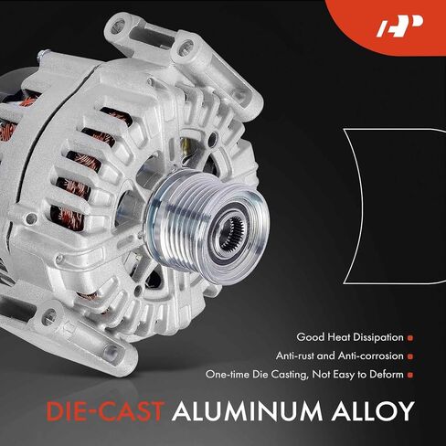 A-Premium Alternator Compatible with Freightliner Sprinter 2500, Sprinter 3500 & Mercedes-Benz Sprinter 2500, Sprinter 3500, 2014 2015 2016 2017, 2.1L, 12V 250A 6-Groove Clutch Pulley Clockwise in Saudi Arabia