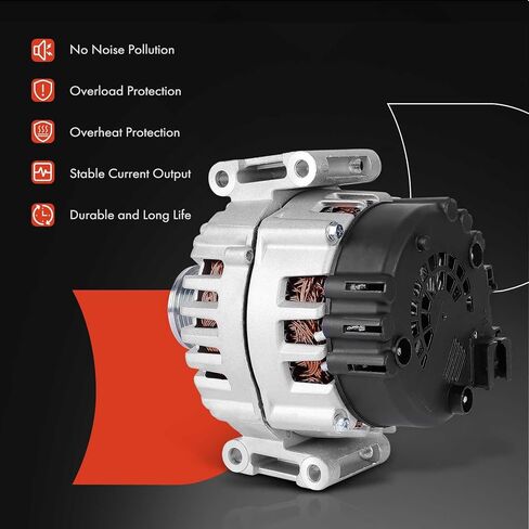 A-Premium Alternator Compatible with Freightliner Sprinter 2500, Sprinter 3500 & Mercedes-Benz Sprinter 2500, Sprinter 3500, 2014 2015 2016 2017, 2.1L, 12V 250A 6-Groove Clutch Pulley Clockwise in Saudi Arabia
