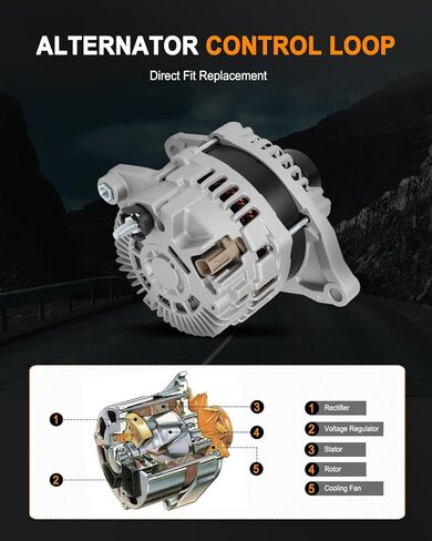 ASAPE 11440N High Output Replacement New Alternator Fit for 2009 2010 2011 2012 2013 2014 2015 2016 2017 2018 2019 2020 for Dodge Journey 2.4L in Saudi Arabia