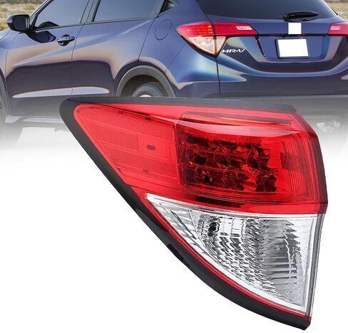 مجموعة مصابيح LED الخلفية تناسب 2016-2018 Honda HRV HR-V، مصباح الفرامل الخلفي استبدال الضوء الخلفي للجانب الخارجي الأيسر عدسة شفافة # HO2804109 in Kuwait