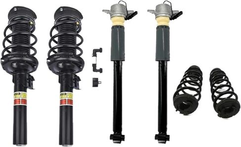 2x Front+2x Rear Shocks Absorbers Struts W/Magnetic + 2x Rear Coil Spring Compatible For Audi A3 Quattro S3 RS3 2015-2022 in Saudi Arabia