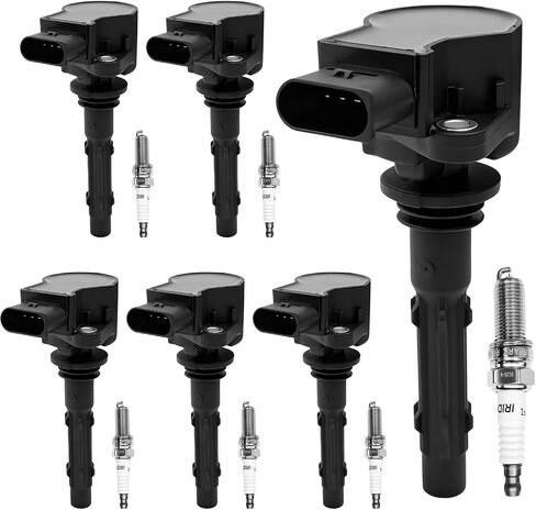 UF651 Ignition Coil & 9723 Iridium Spark Plugs Compatible with Kia Soul 2012-2019,Forte 2014-2016,Forte5 2014-2018, For Hyundai Elantra 2011-2020,Tucson 2014-2021,#27300-2E000 18846-11070, Set of 4 in Saudi Arabia