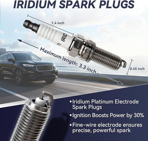 UF651 Ignition Coil & 9723 Iridium Spark Plugs Compatible with Kia Soul 2012-2019,Forte 2014-2016,Forte5 2014-2018, For Hyundai Elantra 2011-2020,Tucson 2014-2021,#27300-2E000 18846-11070, Set of 4 in Saudi Arabia