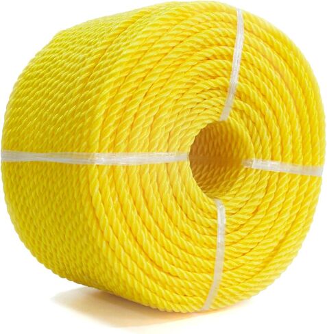 YALAVA 3/8IN 100FT Black Polyethylene Rope, Heavy Duty Ropes for All Purpose, Durable Reliable Weather & UV Resistant Rope for Outdoor Indoor Use in Kuwait