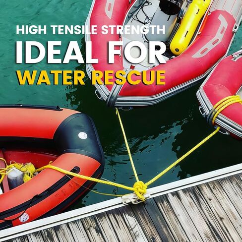 YALAVA 3/8IN 100FT Black Polyethylene Rope, Heavy Duty Ropes for All Purpose, Durable Reliable Weather & UV Resistant Rope for Outdoor Indoor Use in Kuwait