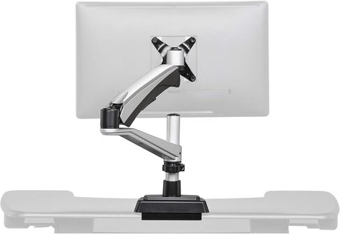 Vari Monitor Arm and Laptop Stand - VESA Monitor Mount with 360 Degree Rotation & 15" Laptop Stand with Adjustable Height, Monitors up to 27 inches, 19.8 lbs Capacity - Single Monitor & Laptop Holder in Saudi Arabia