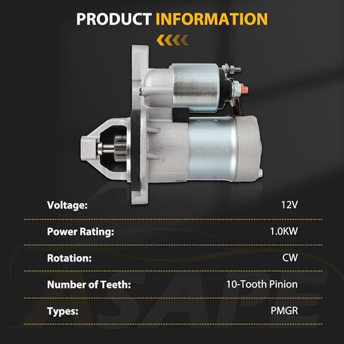 ASAPE SR2300X New Starter Motor Compatible with For Nissan Sentra 2007-2019 For Chevy City Express 2015-2018 | Replaces OEM Part Numbers S114-955A, 23300CK800, 23300EN200, 23300-EN200R, SHI0166, 17982 in Saudi Arabia