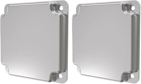 Hubbell-Raco 906C 1 Duplex Receptacle and Toggle Switch 4-Inch Square Exposed Work Cover, Steel in Kuwait