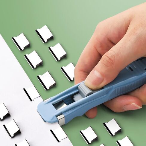 مشبك دفع قابل لإعادة الاستخدام، حامل مشبك للمستندات، دباسة، لوازم مكتبية ورقية، أزرق in Saudi Arabia