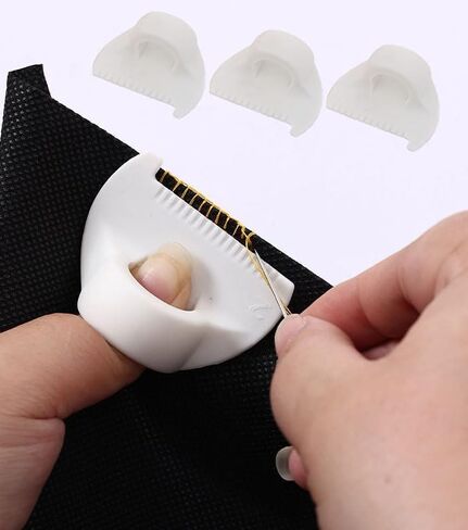 3-Pack Plastic Sewing Hem Guide & Edge Stitching Tool with 2/3/4mm Markings for Even and Professional Fabric Edges (Yellow) in Saudi Arabia