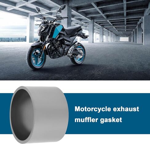 eMagTech 2 قطعة دراجة نارية العادم الأنابيب طوقا العادم الأنابيب Muffler ختم لأنبوب العادم مع القطر الداخلي 55 مللي متر 60x55x28 مللي متر رمادي in Saudi Arabia
