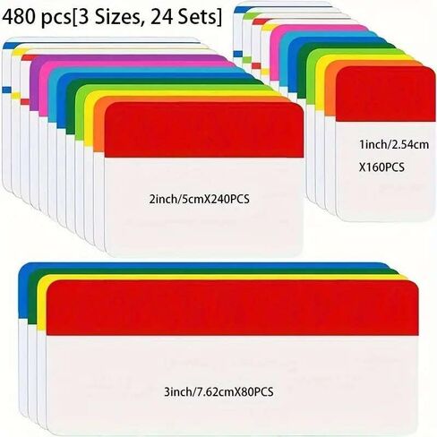 480 Pcs Tabs Sticky Index Tabs Page Marker Labels for Reading Notes in Saudi Arabia