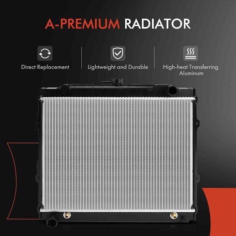 A-Premium Engine Coolant Radiator Assembly with Transmission Oil Cooler Compatible with Toyota 1984-1991 4Runner, 1986-1995 Pickup, L4 2.4L in Saudi Arabia
