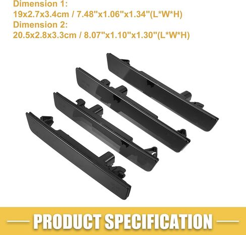 LED الجانب ماركر ضوء 68195788AB الجبهة الخلفية بدوره أضواء الإشارة الحاجز مصابيح Sidemarker ل دودج تشالينجر عدسة سوداء العنبر الأحمر LED ضوء 2 زوج in Saudi Arabia
