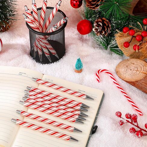 16 قطعة من أقلام عيد الميلاد اللامعة هدية السائبة من أقلام قصب الحلوى هدية تقدير الموظف في المكتب، شكرًا لك هدايا زميل العمل للموظفين، فريق المعلم، هدايا عيد الميلاد، حشوات تخزين عيد الميلاد in Saudi Arabia