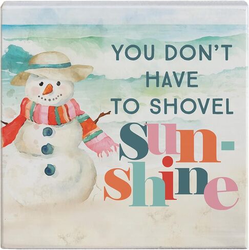 Simply Said, INC Small Talk Christmas Sign - We Wish You A Beachy Christmas - Beach Christmas Decorations - Coastal Beach Christmas Decor - 5.25 x 5.25 inches STS1708 in Saudi Arabia