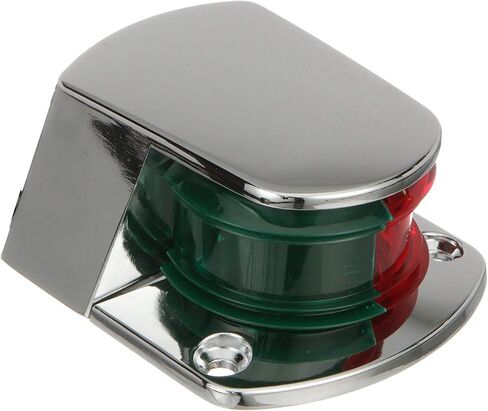 Attwood 6375D6 ZAMAK 1-Mile Sidelights، مزيج ثنائي اللون، حامل على سطح السفينة، يوفر 1-Mile، رؤية خفيفة 225 درجة، 12V in Saudi Arabia