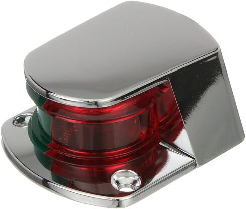 Attwood 6375D6 ZAMAK 1-Mile Sidelights، مزيج ثنائي اللون، حامل على سطح السفينة، يوفر 1-Mile، رؤية خفيفة 225 درجة، 12V in Saudi Arabia