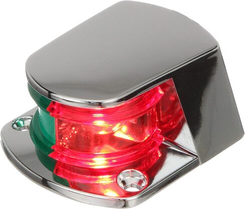 Attwood 6375D6 ZAMAK 1-Mile Sidelights، مزيج ثنائي اللون، حامل على سطح السفينة، يوفر 1-Mile، رؤية خفيفة 225 درجة، 12V in Saudi Arabia
