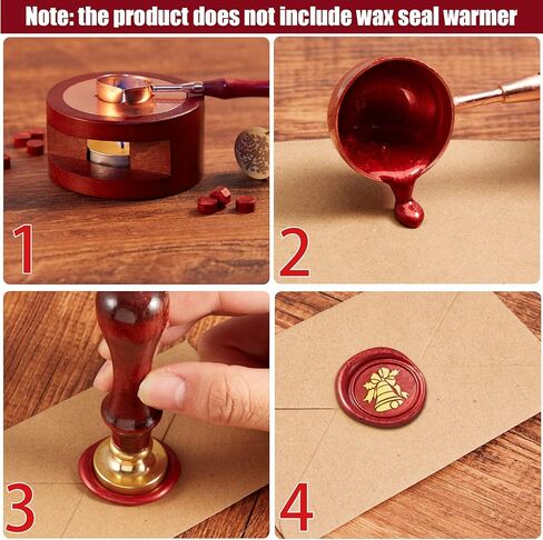 208 Pieces Christmas Wax Seal Stamp Kit, Include 6 Pieces Wax Stamp Brass Heads with Wooden Hilt, 200 Pieces Sealing Wax Beads and Gold Marker Pen for Holiday Invitations Decorations (Santa Patterns) in Saudi Arabia