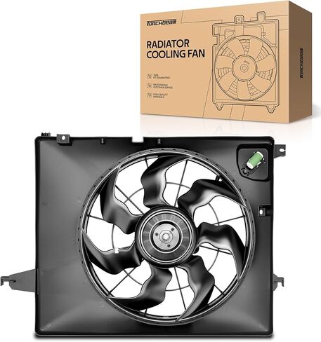 Torchbeam Engine Cooling Radiator Fan Assembly Compatible with Kia & Hyundai Models Sorento 2011 2012 2013, Santa Fe 2010-2012 Electric Radiator Cooling Fan Kit Replacement 621-493 in Saudi Arabia