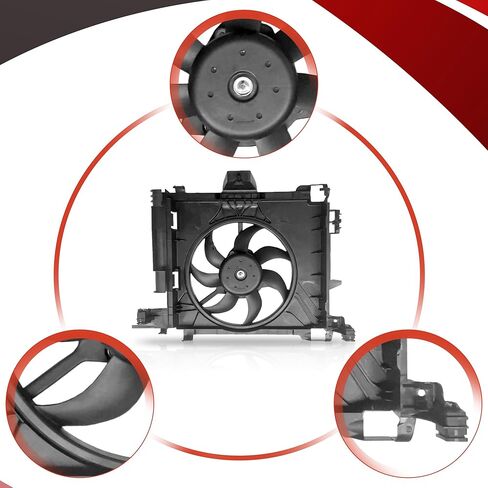 مجموعة مروحة تبريد مكثف لرادياتير المحرك من PartsFlow لـ 2007-2015 Smart Fortwo 0002009323 in Saudi Arabia