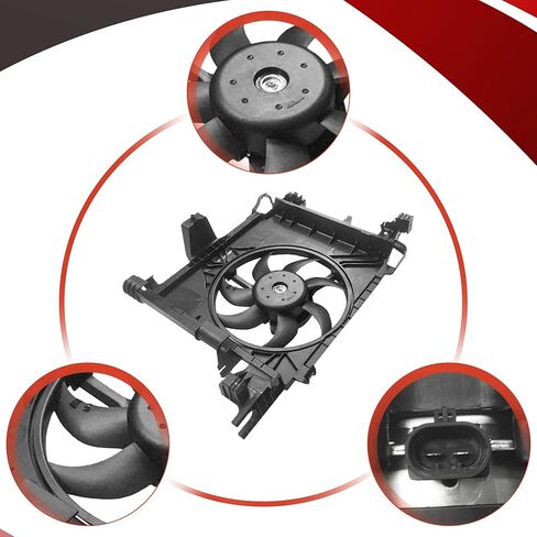 مجموعة مروحة تبريد مكثف لرادياتير المحرك من PartsFlow لـ 2007-2015 Smart Fortwo 0002009323 in Saudi Arabia