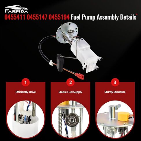 0455411 Fuel Pump Assembly Fits for Polaris Outlaw 110 EFI 2016 2017 2018 2019 2020 2021 2022 2023, Fuel Pump Module Replace 0455147 0455194 in Saudi Arabia