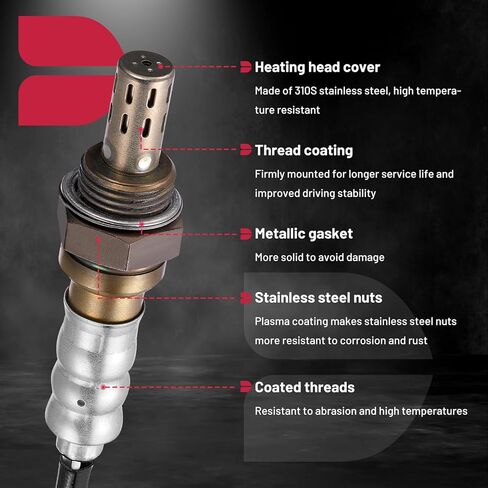 BDFHYK Oxygen Sensor Downstream O2 Sensor, Compatible with Mazda 3, l4, 2.0L 2.3L 2006-2009, 250-24718, 350-34544 Replacement 1PCS in Saudi Arabia