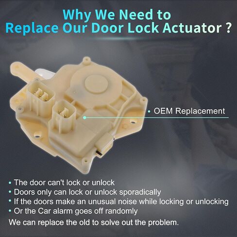 X AUTOHAUX استبدال المحرك الخلفي الأيسر لجانب الركاب قفل الباب الكهربائي لهوندا سيفيك 01-05 مجموعة مشغل مزلاج الباب استبدال رقم 72655S5A003 بيج in Saudi Arabia