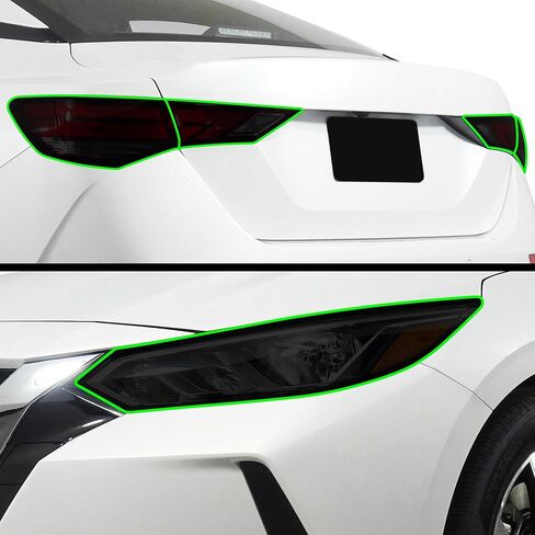 مجموعة تظليل المصابيح الأمامية الكاملة من BOGAR TECH DESIGNS متوافقة مع Nissan Sentra 2020-2025، دخان داكن in Saudi Arabia